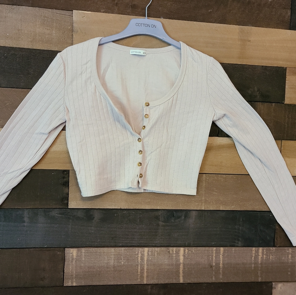 Cotton on l/s crop top